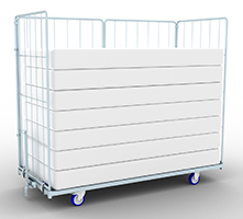 HORIZONTAL ROLL CAGE FOR MATTRESS TRANSPORT